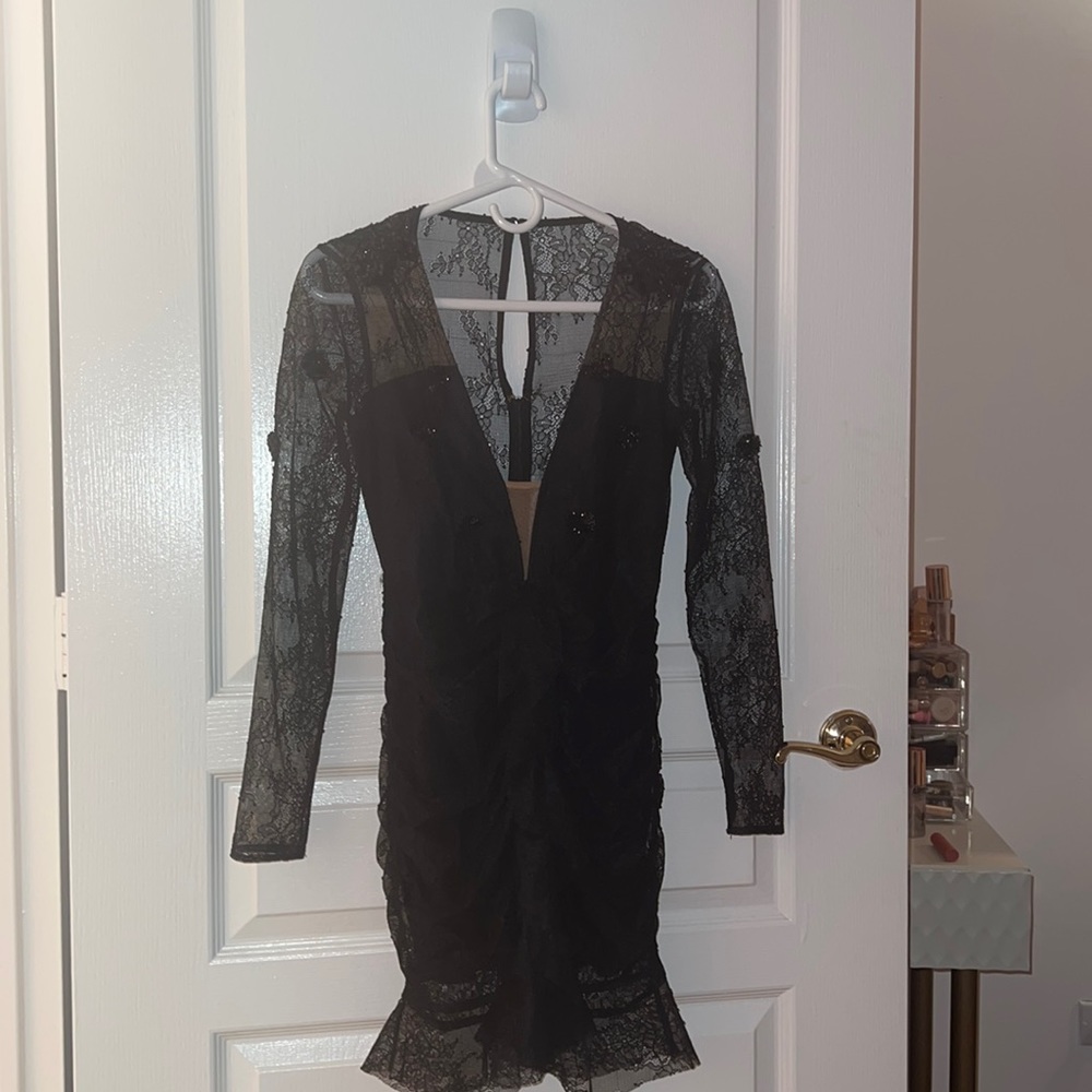For love and lemons lace embellished mini dress